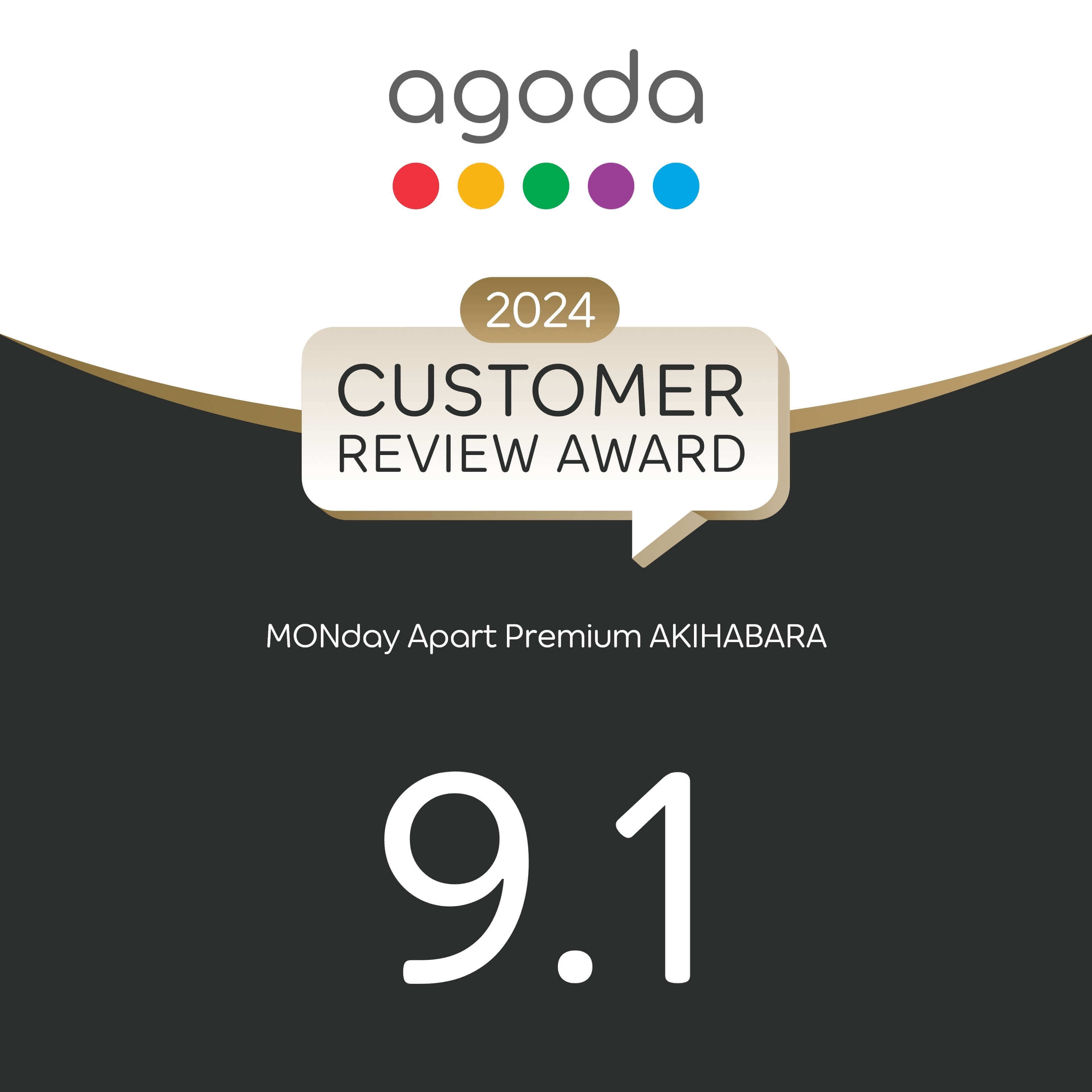 agoda 2024 CUSTOMER REVIEW AWARD