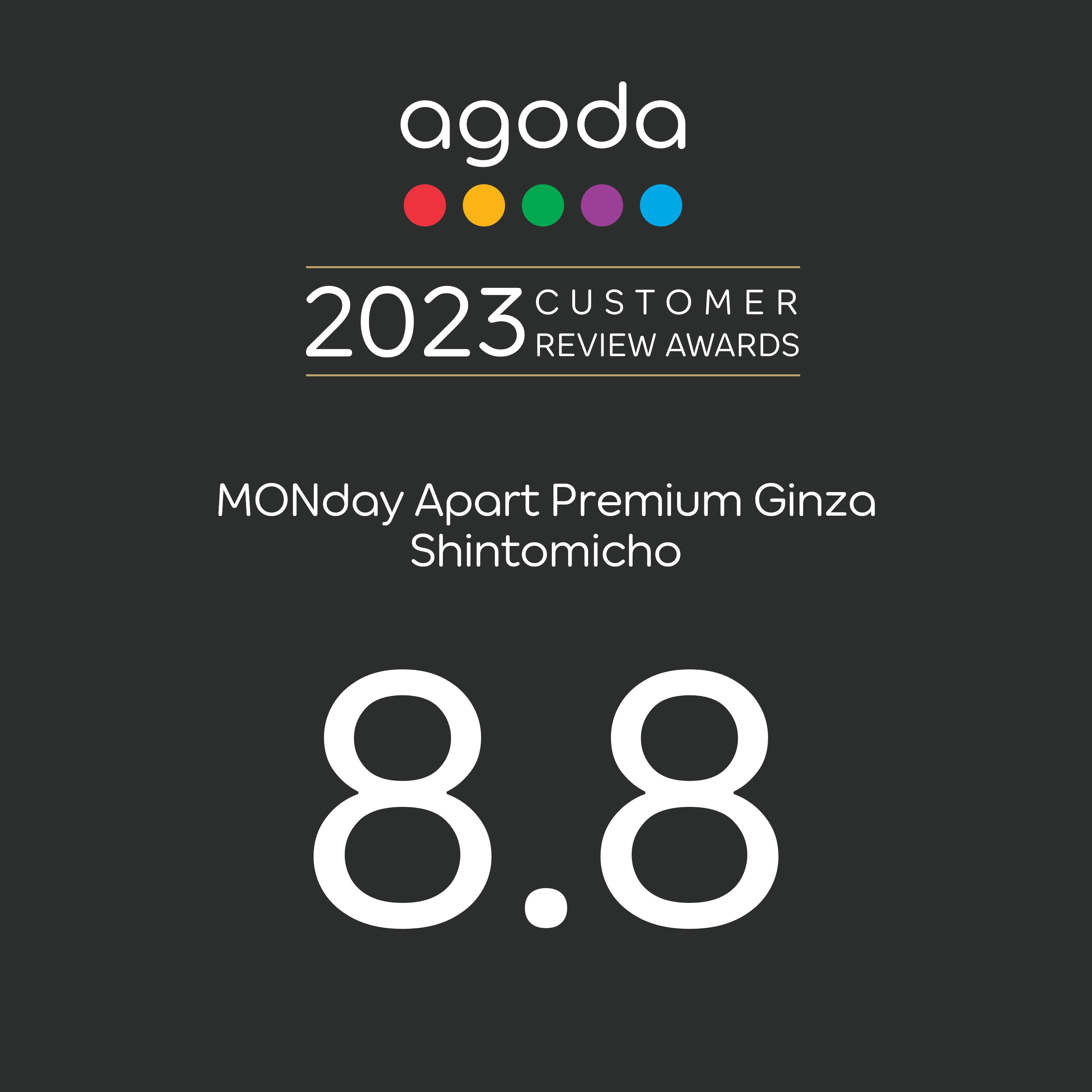 PREMIO RECENSIONE CLIENTI agoda 2023