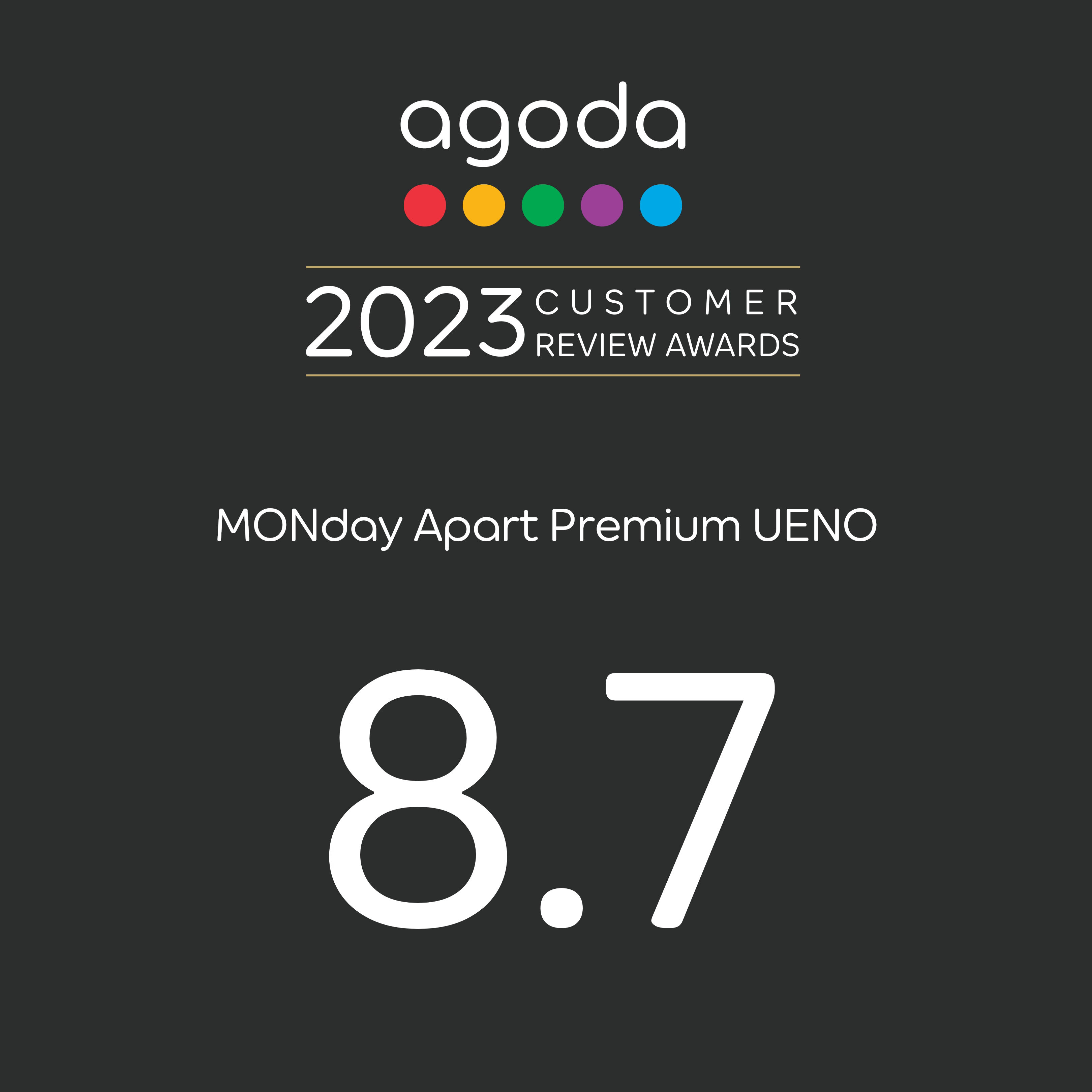 agoda 2023 CUSTOMER REVIEW AWARD