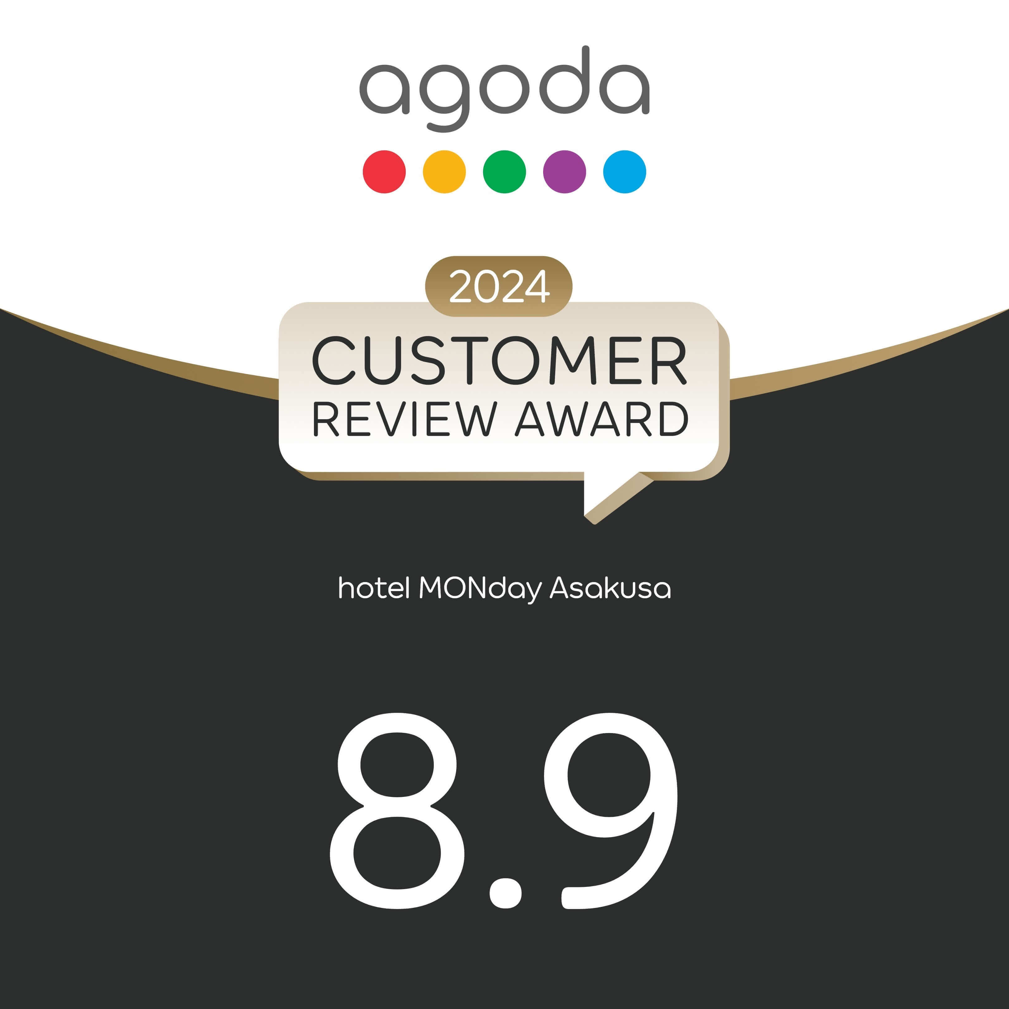 agoda 2024 CUSTOMER REVIEW AWARD