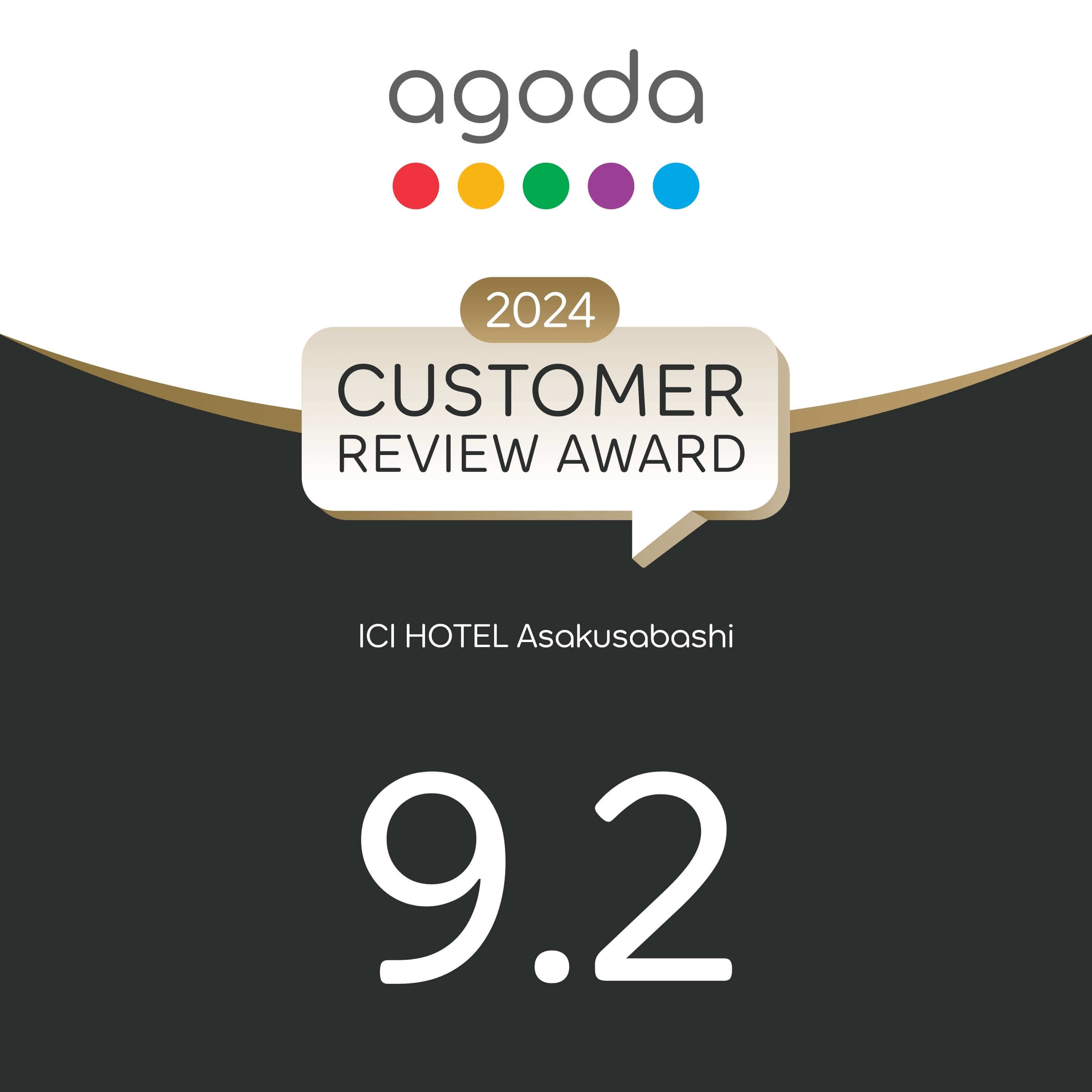 agoda CUSTOMER REVIEW AWARD 2024