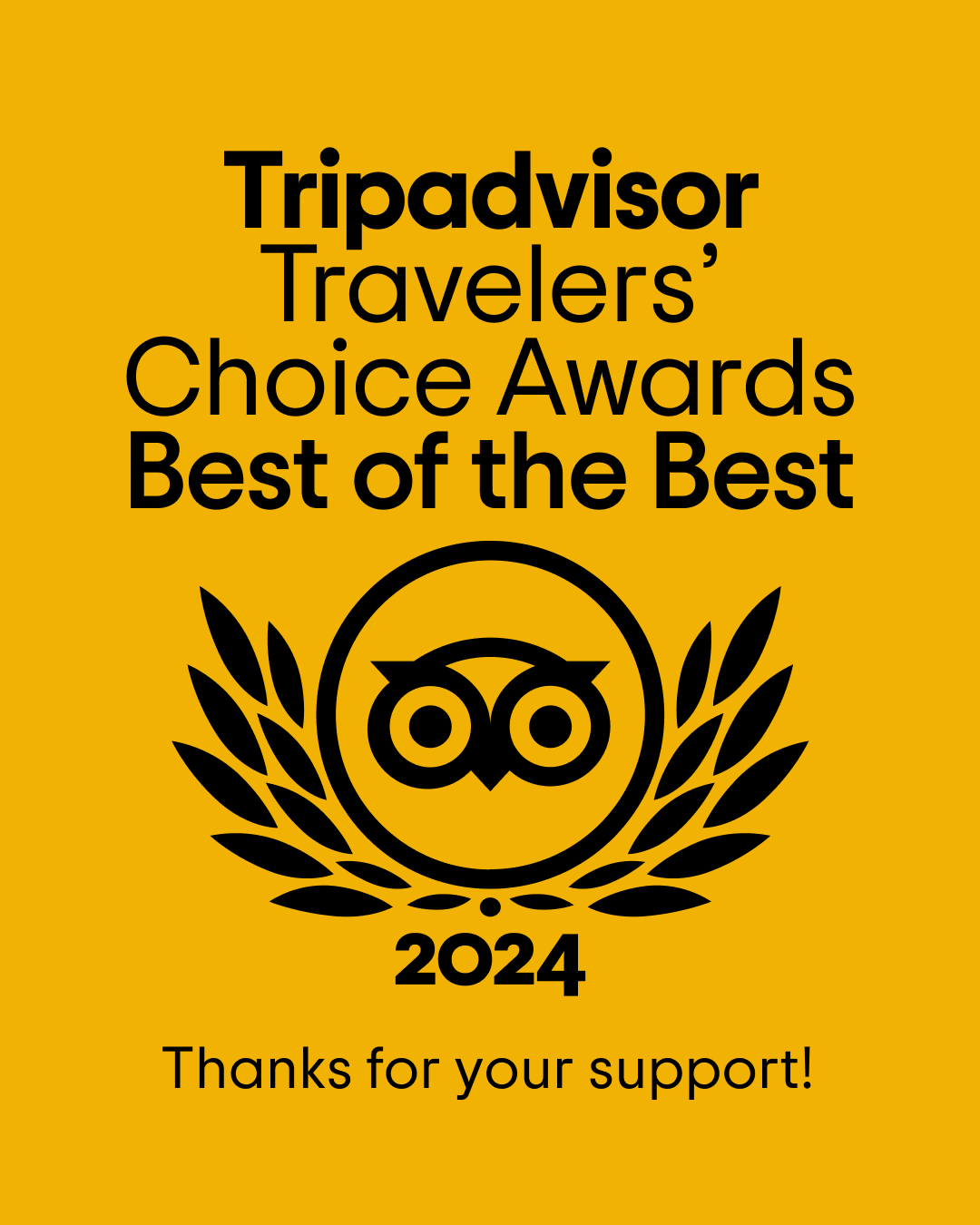 Tripadvisor Traveler's Choice Awards Best of the Best 2024